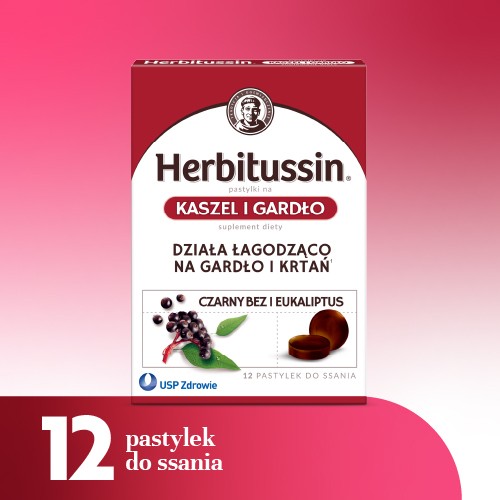 Miniaturka artykułu - #0 Herbitussin Kaszel i Gardło, 12 pastylek do ssania