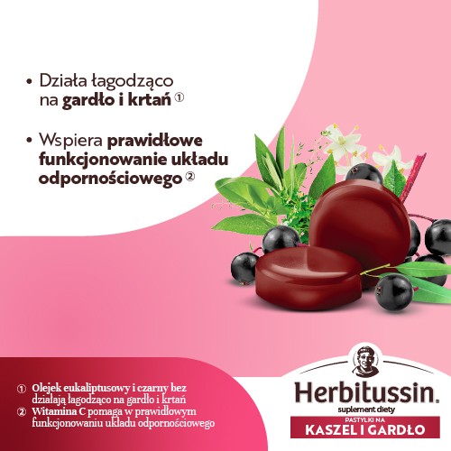 Zdjęcie produktu - 2 Herbitussin Kaszel i Gardło, 12 pastylek do ssania
