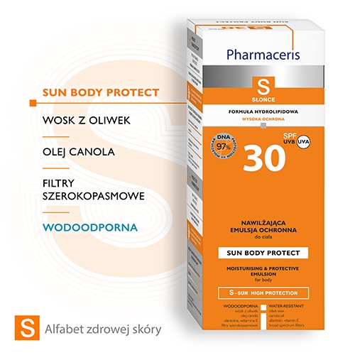 Zdjęcie produktu - 1 PHARMACERIS S SUN PROTECT Nawilżająca emulsja do opalania SPF30 - 150 ml