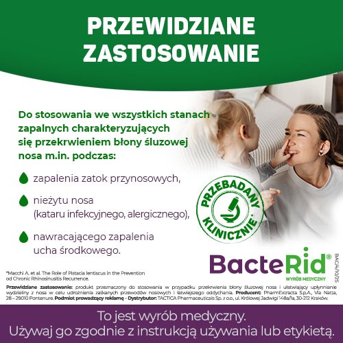 Zdjęcie produktu - 3 BacteRid krople do nosa, 15 ml