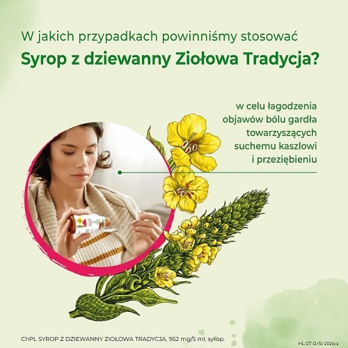 Zdjęcie produktu - 2 Ziołowa Tradycja Syrop z dziewanny, 125 g