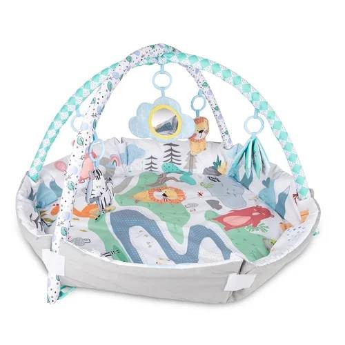 Miniaturka artykułu - #0 Canpol Babies Edukacyjna mata do zabawy kojec dla dzieci 0m+ Safari 81/100