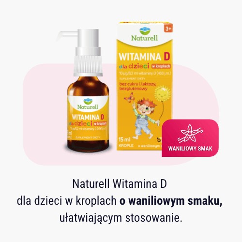 Zdjęcie produktu - 6 Naturell Witamina D dla dzieci w kroplach, 15 ml