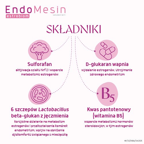 Zdjęcie produktu - 2 EndoMesin Estrobiom, 30 kaps estro + 30 kaps. biom