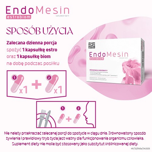 Zdjęcie produktu - 4 EndoMesin Estrobiom, 30 kaps estro + 30 kaps. biom