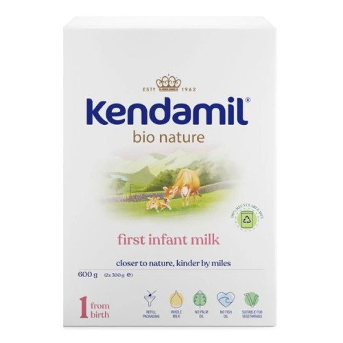 Zdjęcie produktu - 0 Kendamil BIO Nature 1 Mleko początkowe w proszku dla niemowląt od urodzenia, 600 g