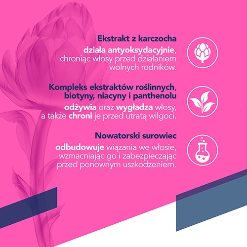 Miniaturka artykułu - #1 Artishoq Szampon wzmacniający do włos&oacute;w Odbudowa i ochrona, 200 ml