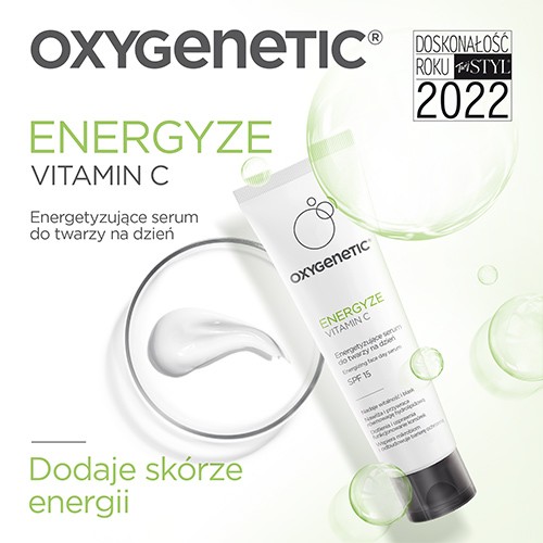Miniaturka artykułu - #1 Oxygenetic Energyze Vitamin C Energetyzujące serum do twarzy na dzień SPF15, 50 ml