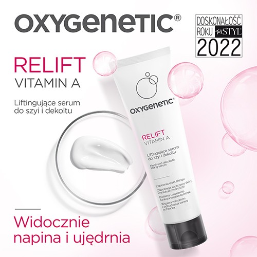 Miniaturka artykułu - #1 Oxygenetic Relift Vitamin A Liftingujące serum do szyi i dekoltu, 50 ml