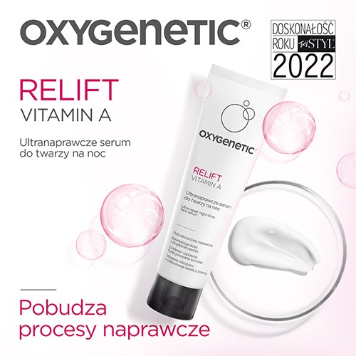Miniaturka artykułu - #1 Oxygenetic Relift Vitamin A Ultranaprawcze serum do twarzy na noc, 50 ml