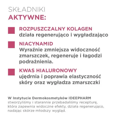 #2 – Idee Derm Krem prasujący zmarszczki z kolagenem 10% do cery dojrzałej, 50 ml