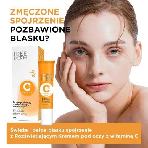 #0 – Idee Derm Rozświetlający krem pod oczy z witaminą C dla każdego typu cery, 15 ml