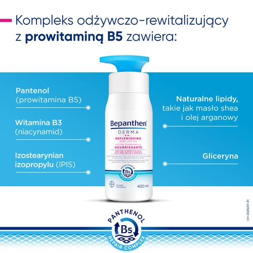 Zdjęcie produktu - 3 Bepanthen Derma głęboko odżywczy Balsam do ciała, 400 ml