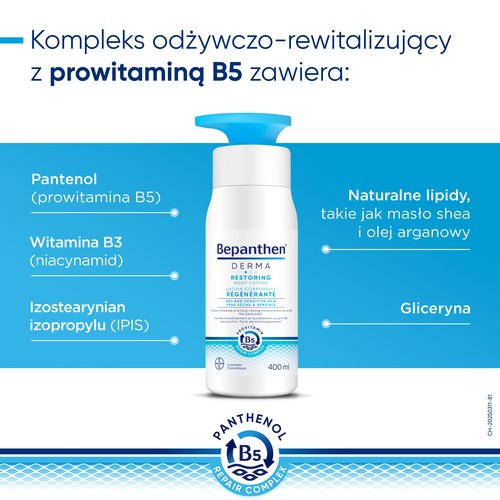 Zdjęcie produktu - 3 Bepanthen Derma nawilżająco-odżywczy Balsam do ciała, 400 ml