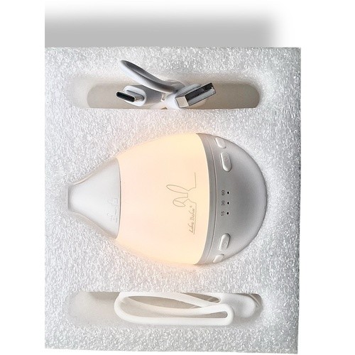 Zdjęcie produktu - 4 Libra-Babies Szumio Bunnie Kr&oacute;lik przytulanka biały 6w1 lampka 26 melodii bluetooth