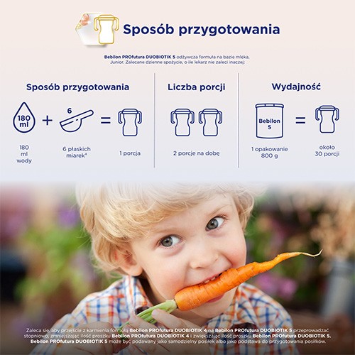 Zdjęcie produktu - 2 Zestaw Bebilon Profutura Duobiotik 5 Formuła na bazie mleka dla przedszkolaka, 3 x 800 g