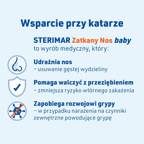 Miniaturka artykułu - #1 Sterimar Zatkany nos baby Spray do nosa dla dzieci, 50 ml