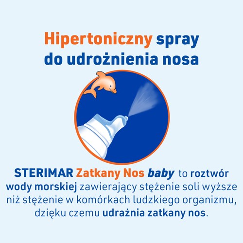 Zdjęcie produktu - 3 Sterimar Zatkany nos baby Spray do nosa dla dzieci, 50 ml