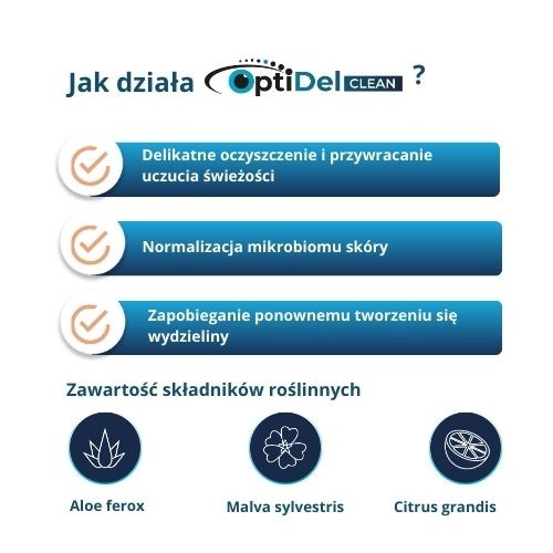 Zdjęcie produktu - 3 OptiDel Clean Sterylne chusteczki do higieny brzeg&oacute;w powiek i okolic oczu, 20 szt.
