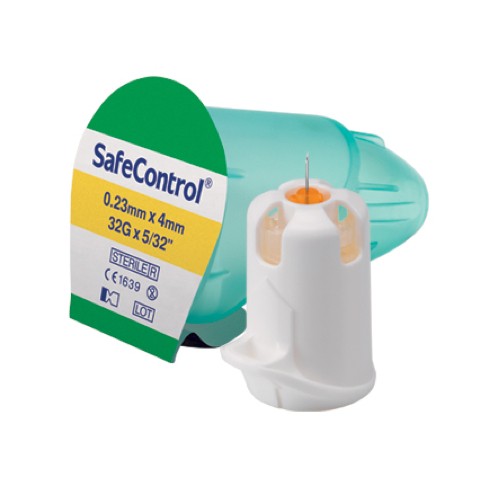 Miniaturka artykułu - #0 Unifine SafeControl 4 mm 32G 0.23 mm Bezpieczna igła do wstrzykiwacza z podw&oacute;jną ochroną, 100 szt.