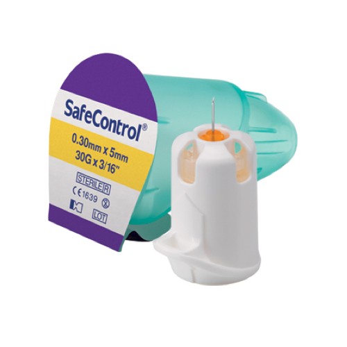 Miniaturka artykułu - #0 Unifine SafeControl 5 mm 30G 0.30 mm Bezpieczna igła do wstrzykiwacza z podw&oacute;jną ochroną, 100 szt.