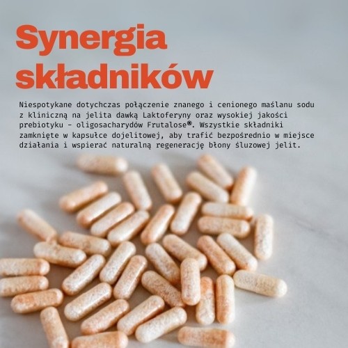 Miniaturka artykułu - #0 Revolife Microbiome Reborn, 90 kapsułek - maślan sodu, laktoferyna, prebiotyk (kapsułka dojelitowa)