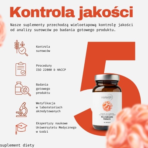 Zdjęcie produktu - 7 Revolife Microbiome Reborn, 90 kapsułek - maślan sodu, laktoferyna, prebiotyk (kapsułka dojelitowa)
