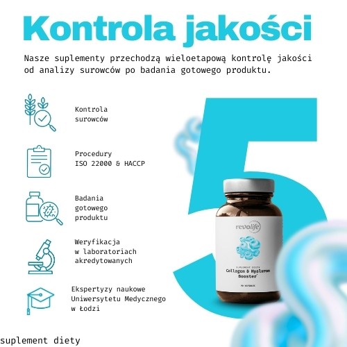 Miniaturka artykułu - #1 Revolife Collagen & Hyaluron Booster, 90 kapsułek