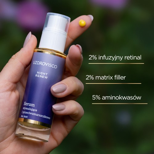 #7 – Uzdrovisco Night Renew Serum stymulujące i przeciwzmarszczkowe na noc, 30 ml