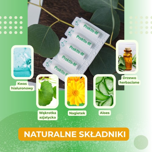 Zdjęcie produktu - 2 PROKTIS-M czopki doodbytnicze, 10 czopk&oacute;w