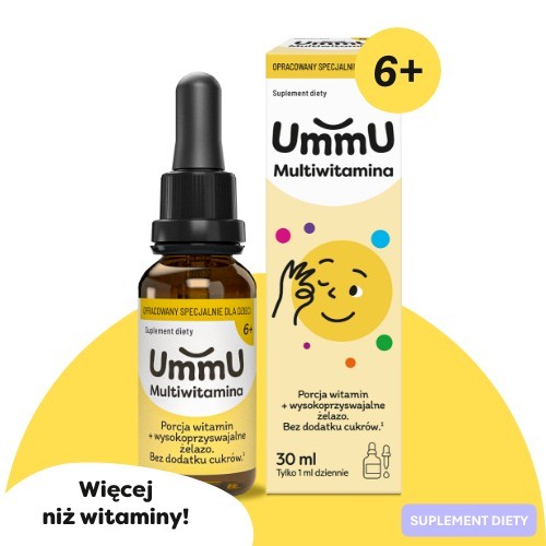 Miniaturka artykułu - #0 Ummu Multiwitamina 6+ krople o smaku pomarańczowym, 30 ml
