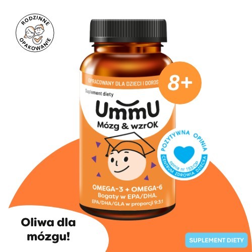 Miniaturka artykułu - #0 UmmU M&oacute;zg & wzrOK 8+, 120 kaps.