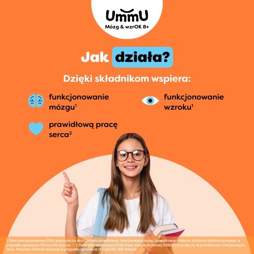 Miniaturka artykułu - #1 UmmU M&oacute;zg & wzrOK 8+, 120 kaps.