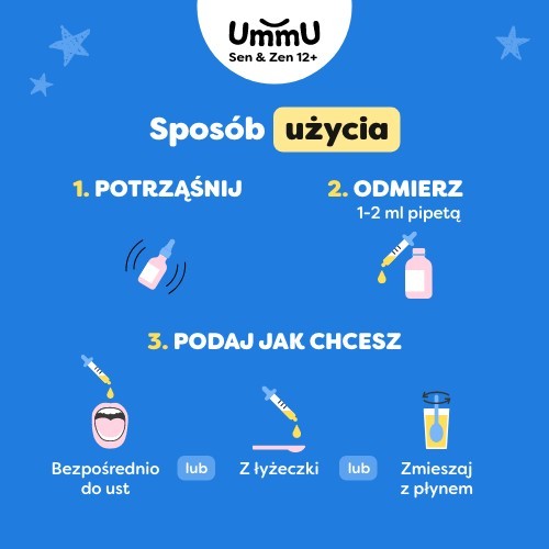 Zdjęcie produktu - 5 UmmU Sen & Zen 12+ krople, 30 ml 