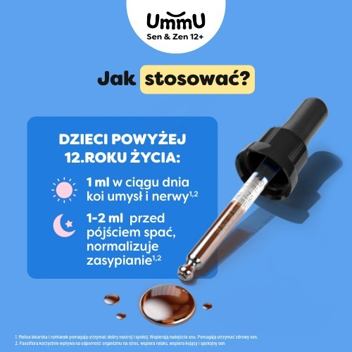 Zdjęcie produktu - 6 UmmU Sen & Zen 12+ krople, 30 ml 