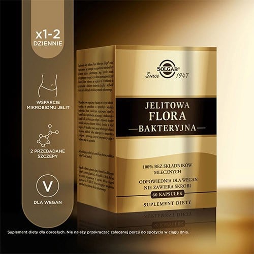 #2 – Solgar Jelitowa Flora Bakteryjna, 60 kaps.