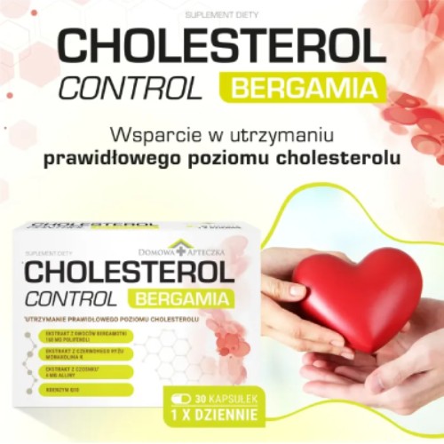 Miniaturka artykułu - #0 Domowa Apteczka Cholesterol Control Bergamia, 30 kaps.