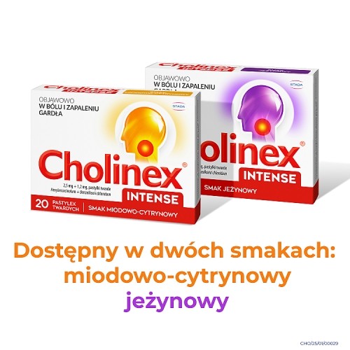 Zdjęcie produktu - 5 CHOLINEX INTENSE smak miodowo-cytrynowy, 20 tabletek