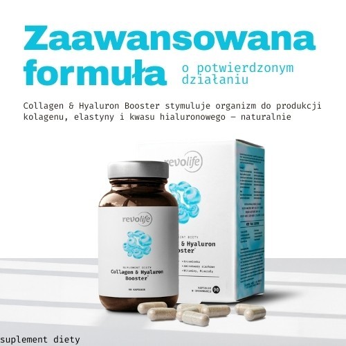 Miniaturka artykułu - #0 Zestaw Revolife Collagen & Hyaluron Booster, 2 x 90 kapsułek