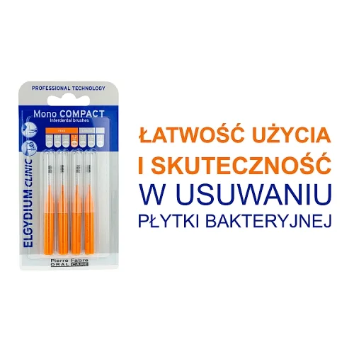 #1 – Elgydium Clinic Mono Compact Szczoteczka do przestrzeni międzyzębowych 1,2 mm, 4 szt.