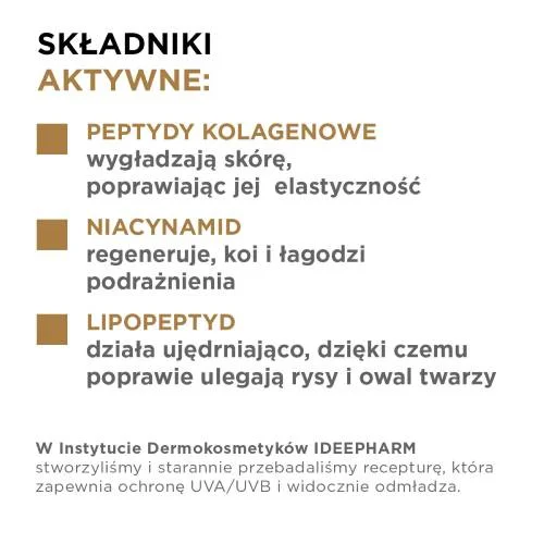 #2 – Idee Derm Ochronny krem modelujący do twarzy SPF50 do cery dojrzałej, pozbawionej elastyczności, 50 ml