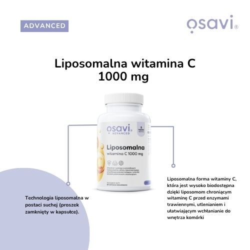 Miniaturka artykułu - #1 Osavi Advanced Liposomalna Witamina C 1000mg, 60 kaps.