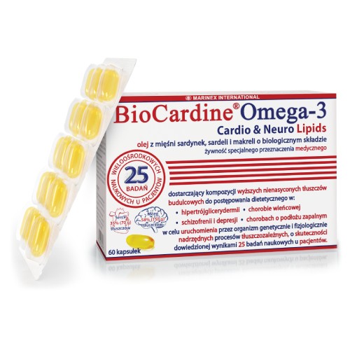 Miniaturka artykułu - #0 BioCardine Omega-3 Cardio & Neuro Lipids, 60 kaps.