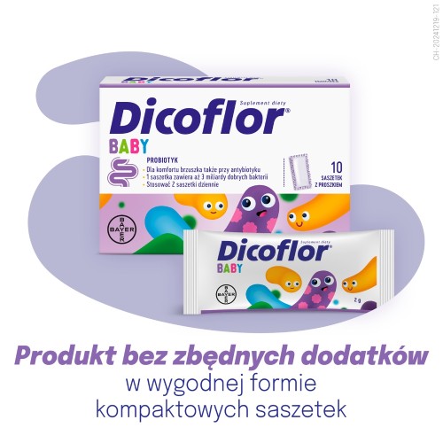 Miniaturka artykułu - #1 Dicoflor Baby probiotyk, 10 sasz.