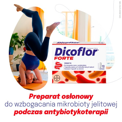 Miniaturka artykułu - #1 Dicoflor Forte probiotyk, 10 kaps.