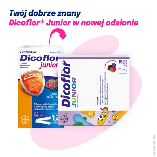 Miniaturka artykułu - #0 Dicoflor Junior o smaku owoc&oacute;w leśnych, 20 sasz.
