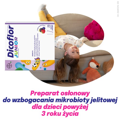 Zdjęcie produktu - 2 Dicoflor Junior o smaku owoc&oacute;w leśnych, 20 sasz.
