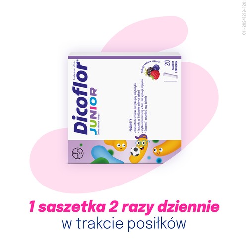 Miniaturka artykułu - #1 Dicoflor Junior o smaku owoc&oacute;w leśnych, 20 sasz.