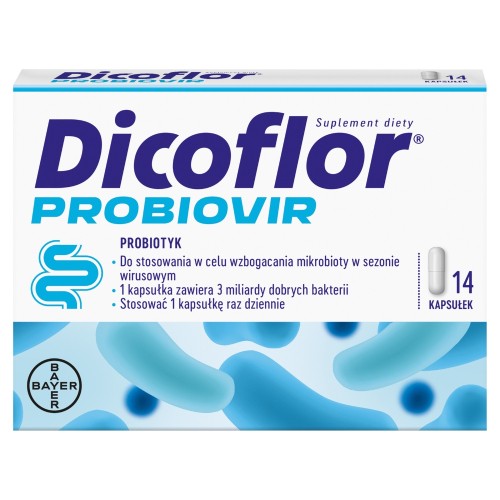 Zdjęcie produktu - 9 Dicoflor Probiovir probiotyk, 14 kaps.
