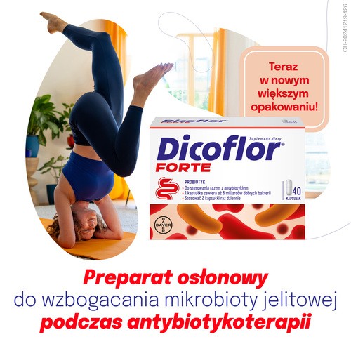 Miniaturka artykułu - #1 Dicoflor Forte probiotyk, 40 kaps.
